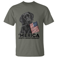 Patriotic Labrador Retriever T Shirt America 250th Anniversary Gift