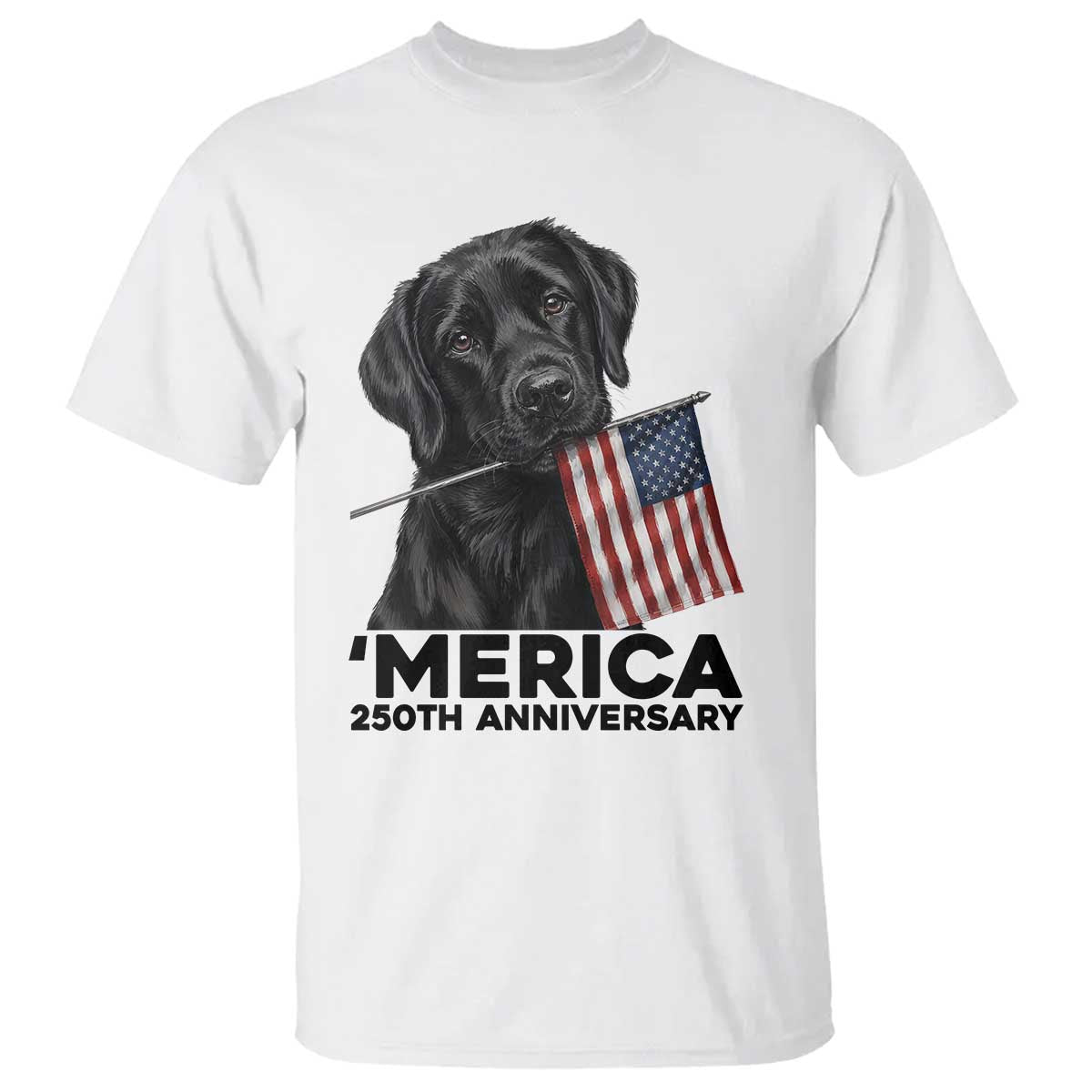 Patriotic Labrador Retriever T Shirt America 250th Anniversary Gift