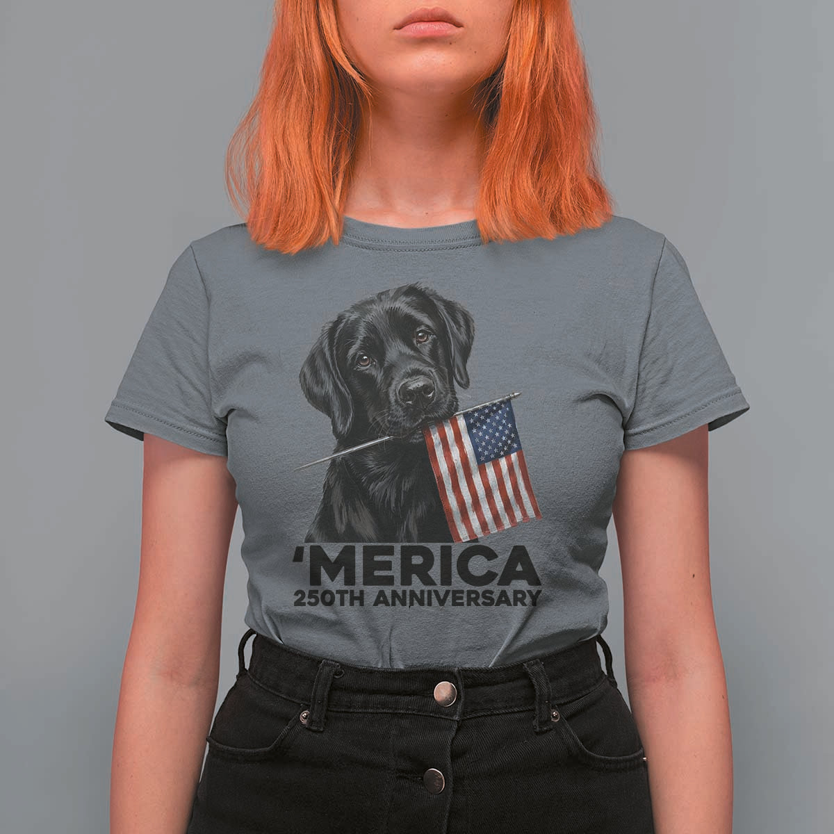 Patriotic Labrador Retriever T Shirt For Women America 250th Anniversary Gift