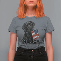 Patriotic Labrador Retriever T Shirt For Women America 250th Anniversary Gift