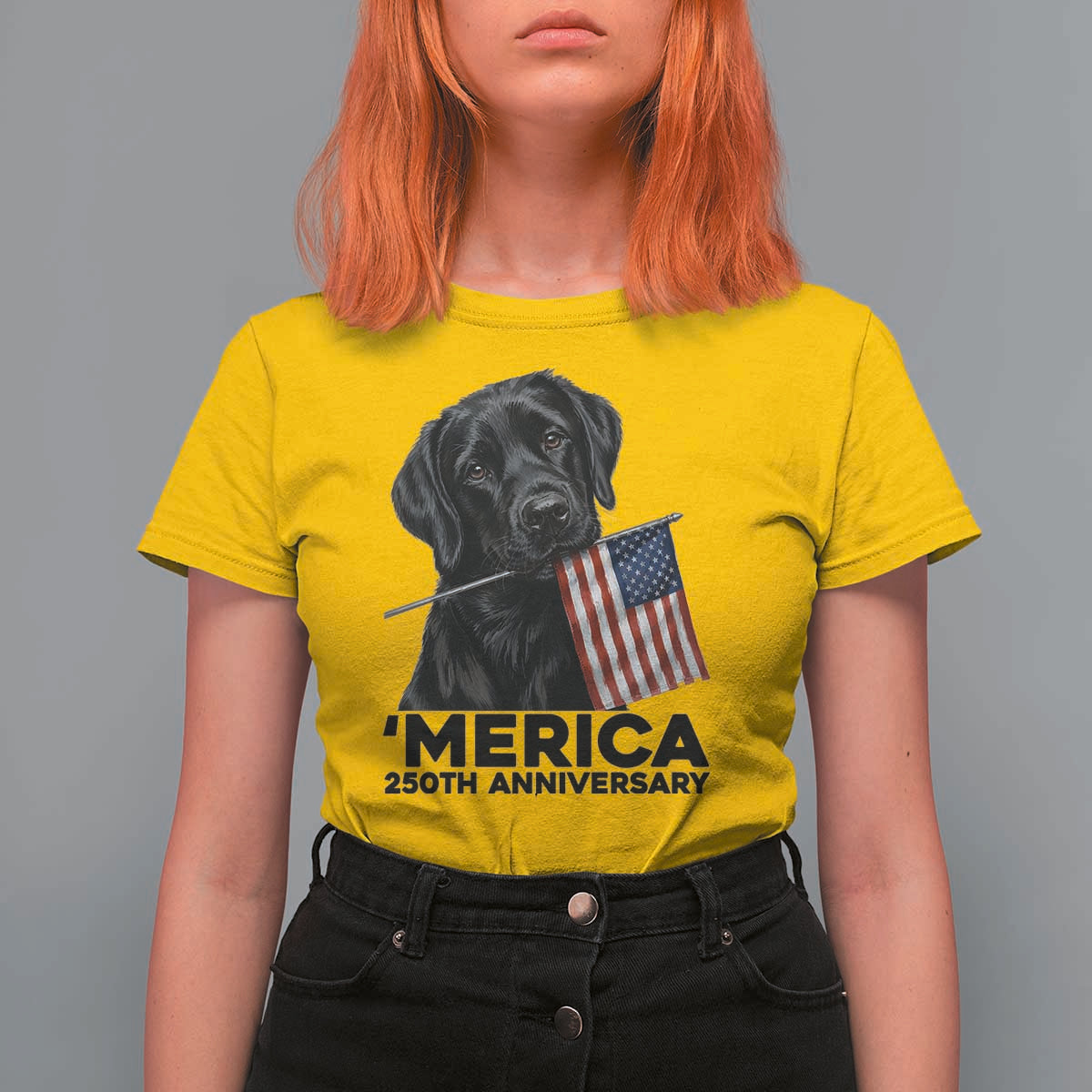 Patriotic Labrador Retriever T Shirt For Women America 250th Anniversary Gift