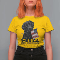 Patriotic Labrador Retriever T Shirt For Women America 250th Anniversary Gift