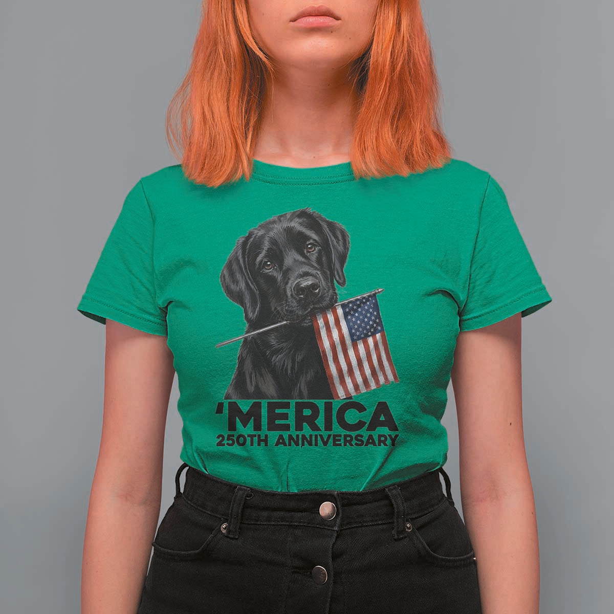 Patriotic Labrador Retriever T Shirt For Women America 250th Anniversary Gift