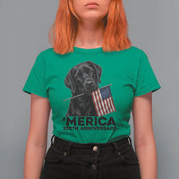 Patriotic Labrador Retriever T Shirt For Women America 250th Anniversary Gift