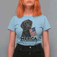 Patriotic Labrador Retriever T Shirt For Women America 250th Anniversary Gift