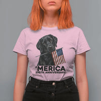 Patriotic Labrador Retriever T Shirt For Women America 250th Anniversary Gift