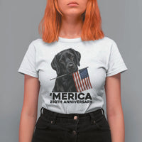 Patriotic Labrador Retriever T Shirt For Women America 250th Anniversary Gift
