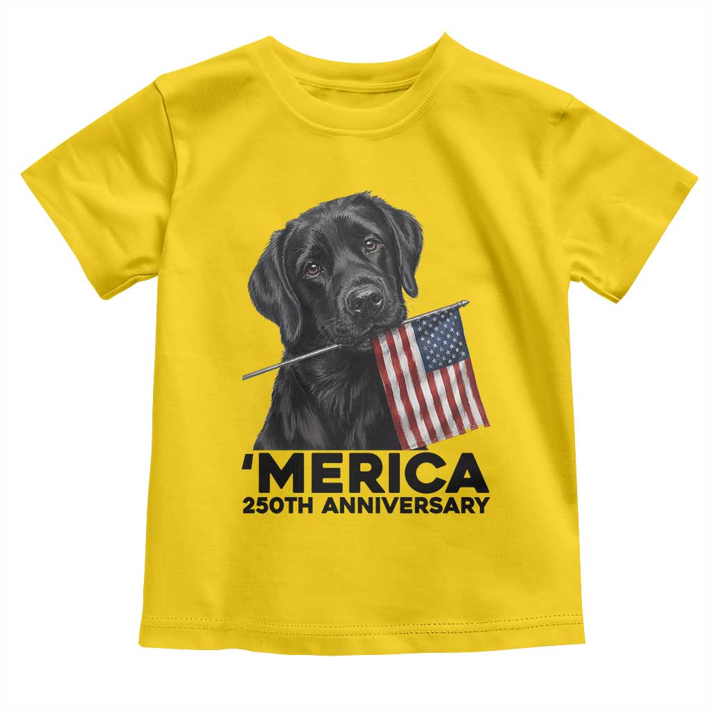 Patriotic Labrador Retriever Toddler T Shirt America 250th Anniversary Gift