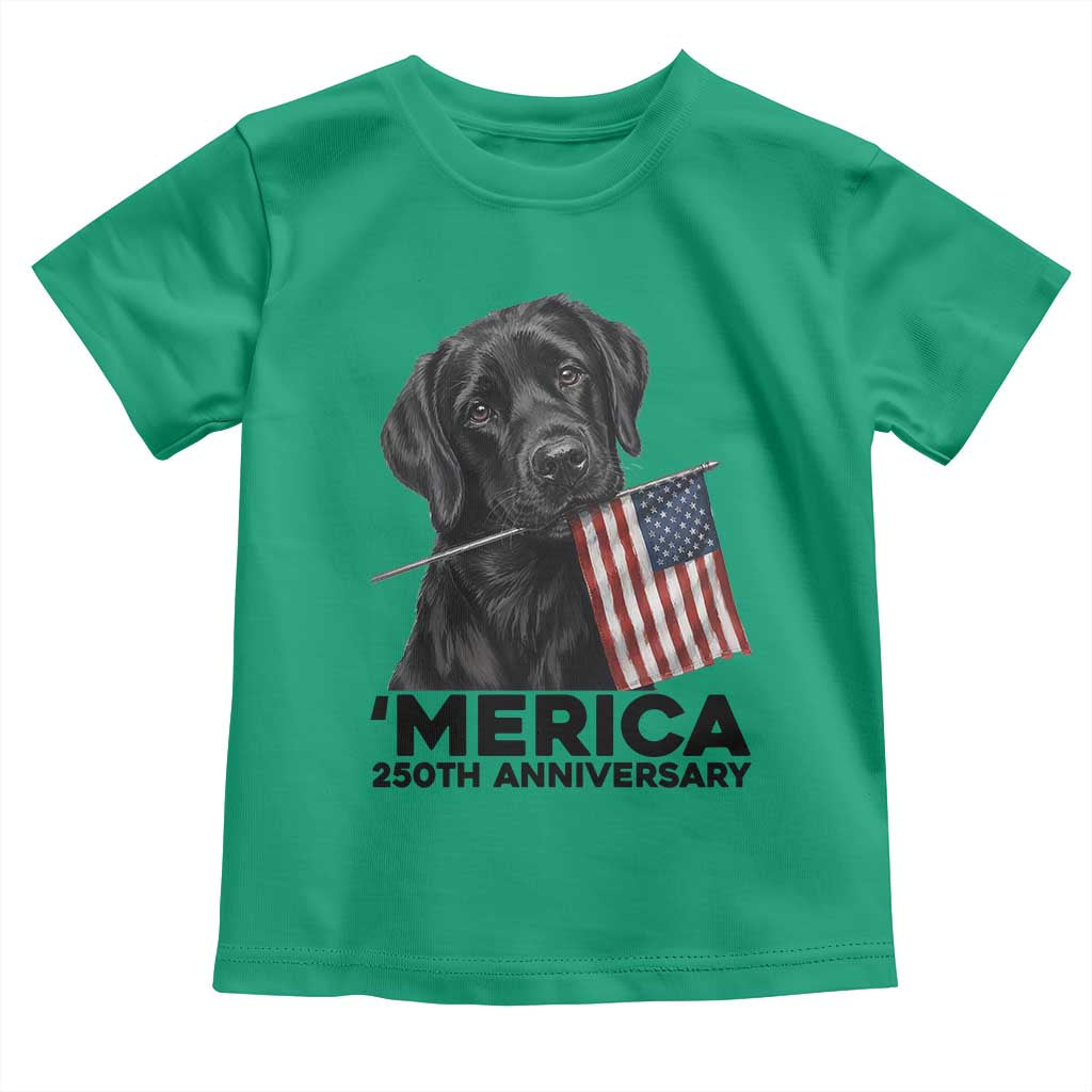 Patriotic Labrador Retriever Toddler T Shirt America 250th Anniversary Gift