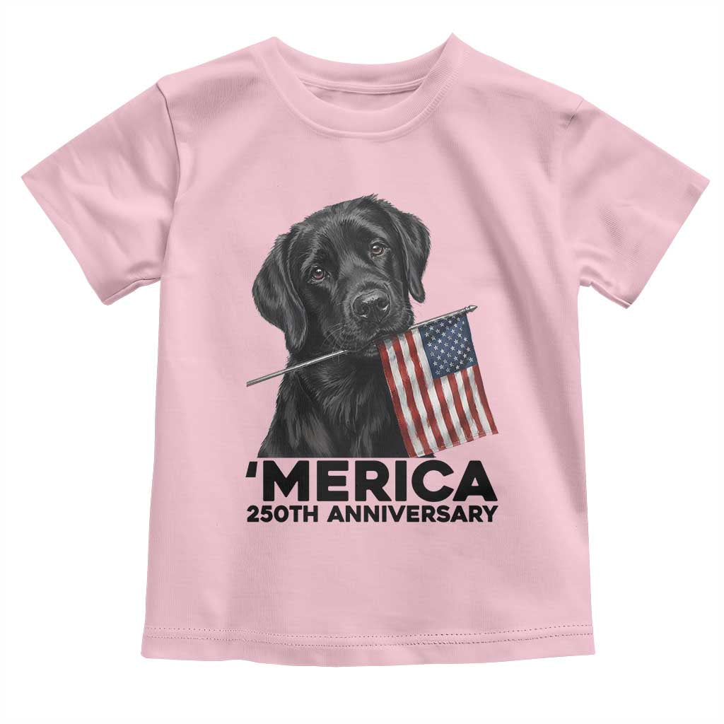 Patriotic Labrador Retriever Toddler T Shirt America 250th Anniversary Gift