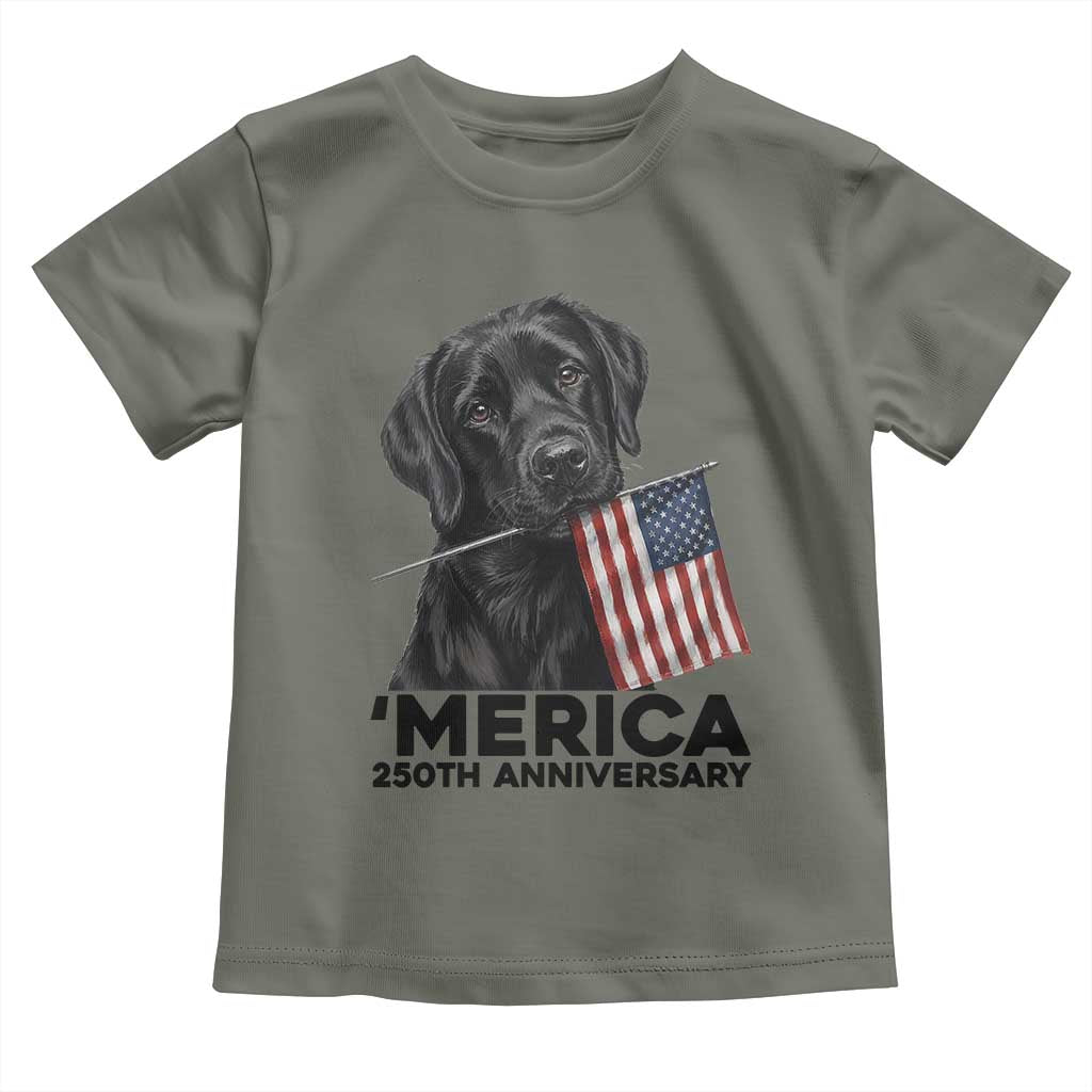Patriotic Labrador Retriever Toddler T Shirt America 250th Anniversary Gift