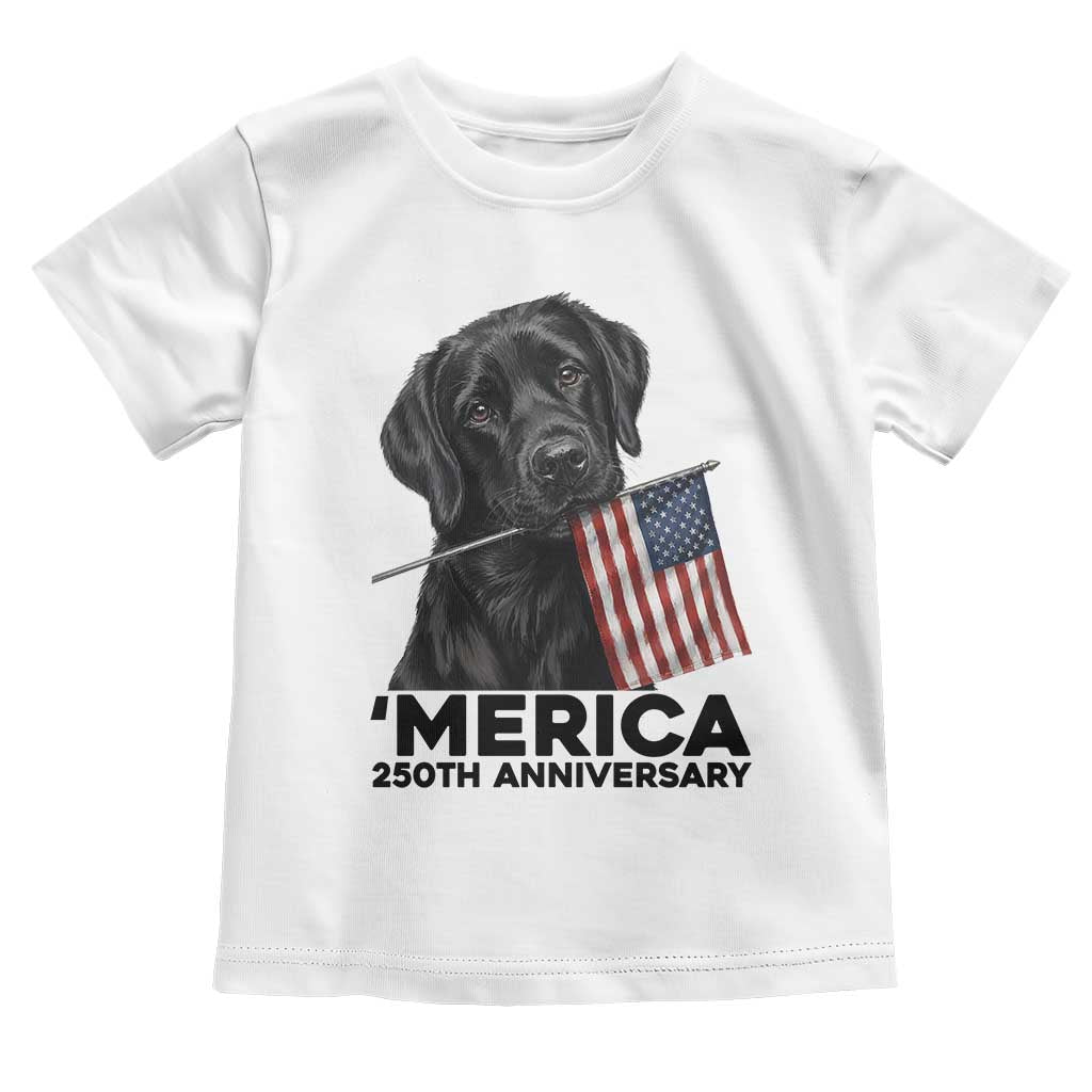 Patriotic Labrador Retriever Toddler T Shirt America 250th Anniversary Gift