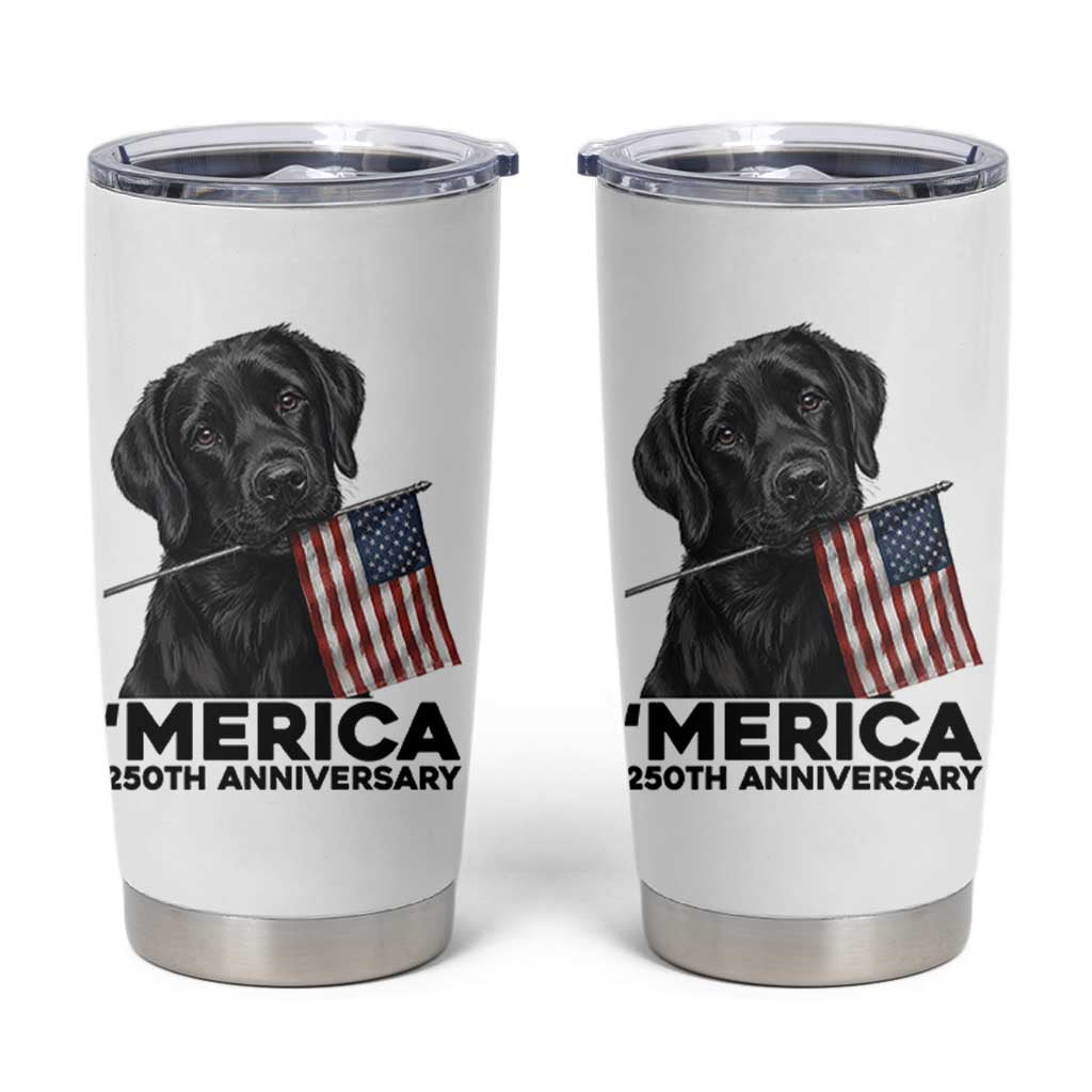 Patriotic Labrador Retriever Tumbler Cup America 250th Anniversary Gift