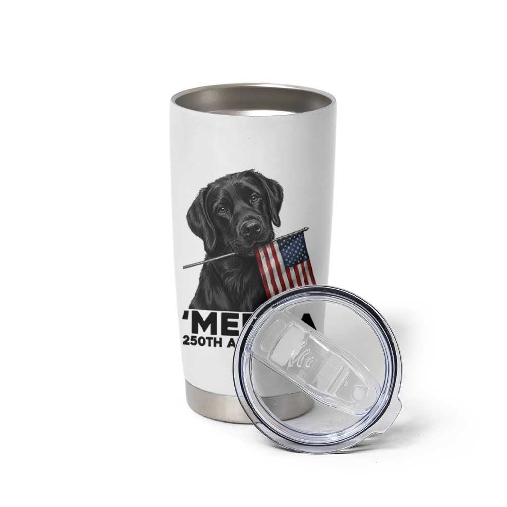 Patriotic Labrador Retriever Tumbler Cup America 250th Anniversary Gift