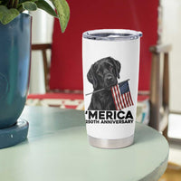 Patriotic Labrador Retriever Tumbler Cup America 250th Anniversary Gift