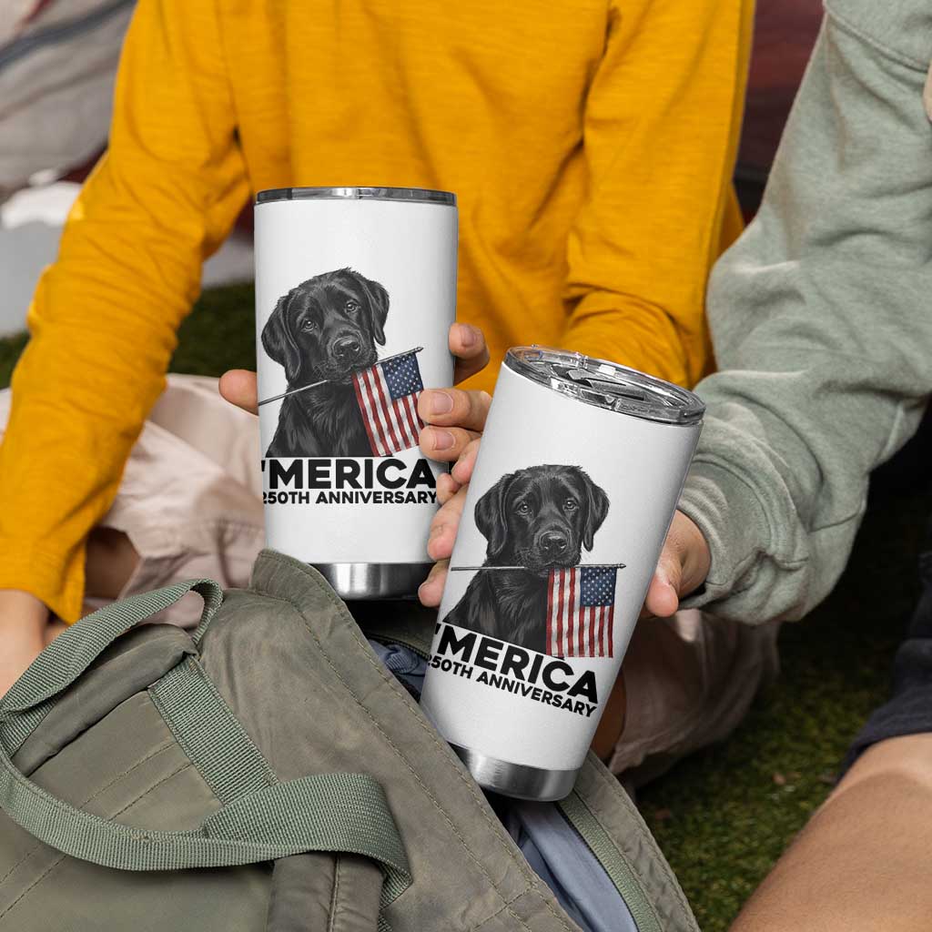 Patriotic Labrador Retriever Tumbler Cup America 250th Anniversary Gift