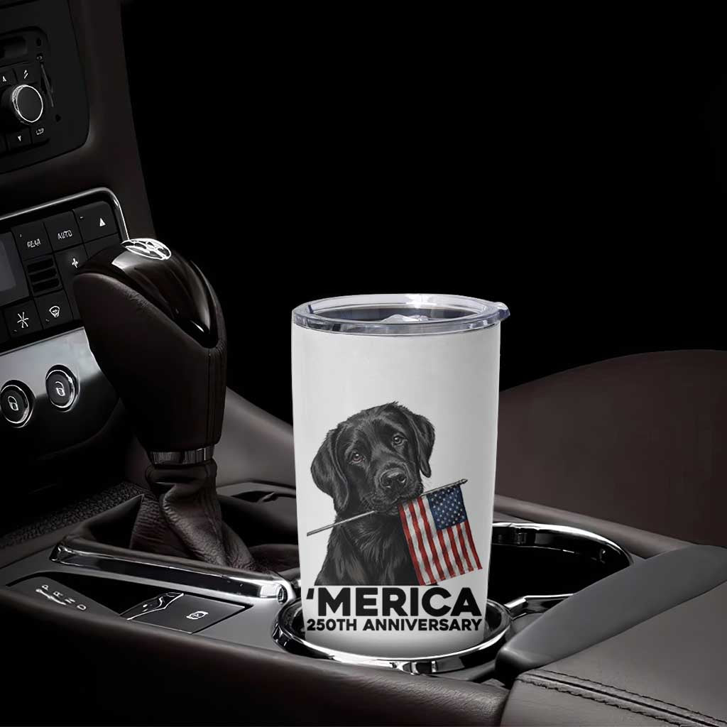 Patriotic Labrador Retriever Tumbler Cup America 250th Anniversary Gift