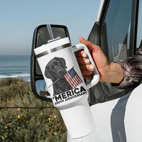 Patriotic Labrador Retriever Tumbler With Handle America 250th Anniversary Gift