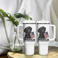 Patriotic Labrador Retriever Tumbler With Handle America 250th Anniversary Gift