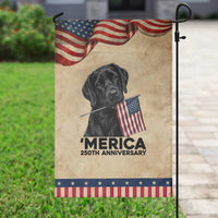 Labrador Retriever Lover Patriotic Garden Flag America 250th Anniversary Gift