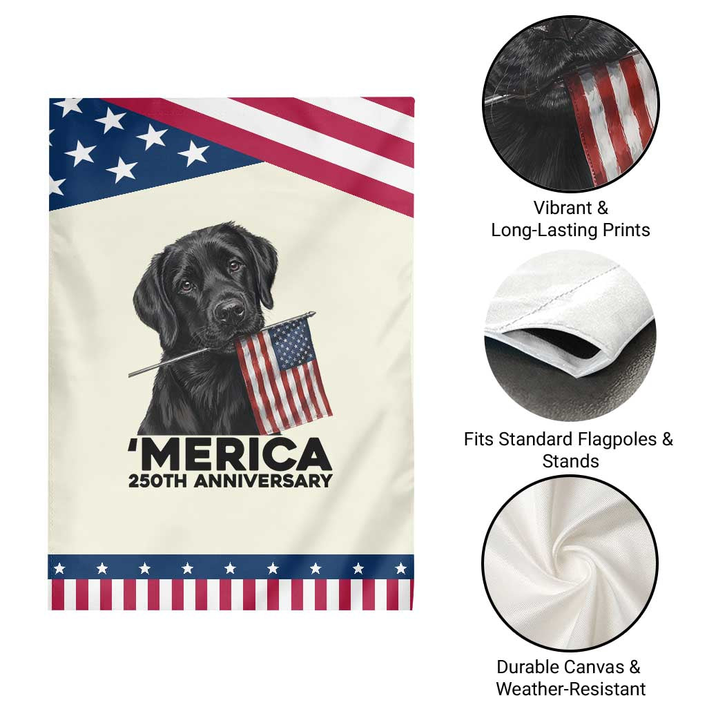 Labrador Retriever Lover Patriotic Garden Flag America 250th Anniversary Gift
