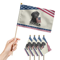 Labrador Retriever Lover Patriotic Handheld Flag America 250th Anniversary Gift