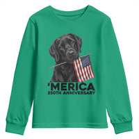 Patriotic Labrador Retriever Youth Sweatshirt America 250th Anniversary Gift