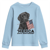 Patriotic Labrador Retriever Youth Sweatshirt America 250th Anniversary Gift