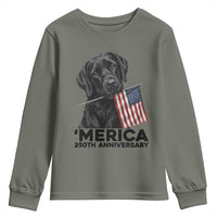 Patriotic Labrador Retriever Youth Sweatshirt America 250th Anniversary Gift