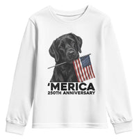 Patriotic Labrador Retriever Youth Sweatshirt America 250th Anniversary Gift