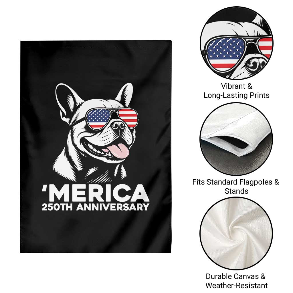 Merica French Bulldog Lover Garden Flag 250th Anniversary Gift