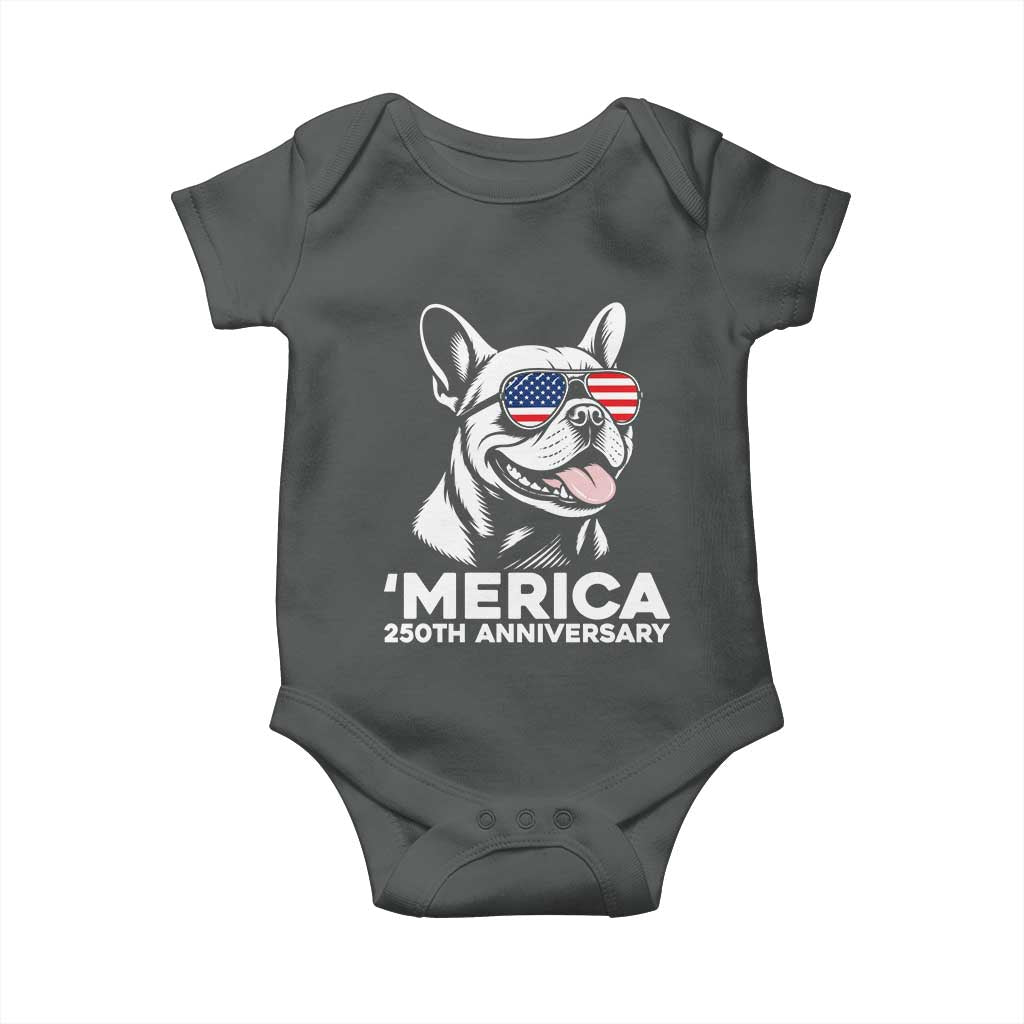 Merica French Bulldog Lover Baby Onesie 250th Anniversary Gift