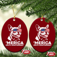 Merica French Bulldog Lover Ceramic Ornament 250th Anniversary Gift
