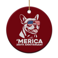 Merica French Bulldog Lover Ceramic Ornament 250th Anniversary Gift