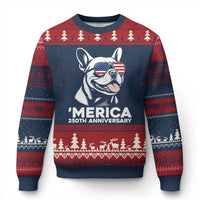 Merica French Bulldog Lover Ugly Christmas Sweater 250th Anniversary Gift