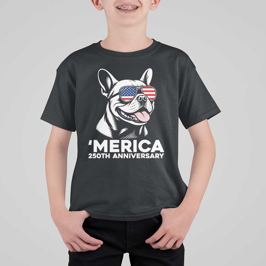 Merica French Bulldog Lover T Shirt For Kid 250th Anniversary Gift