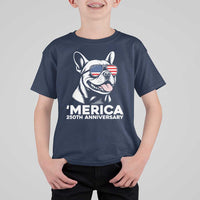 Merica French Bulldog Lover T Shirt For Kid 250th Anniversary Gift