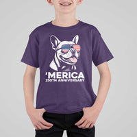 Merica French Bulldog Lover T Shirt For Kid 250th Anniversary Gift