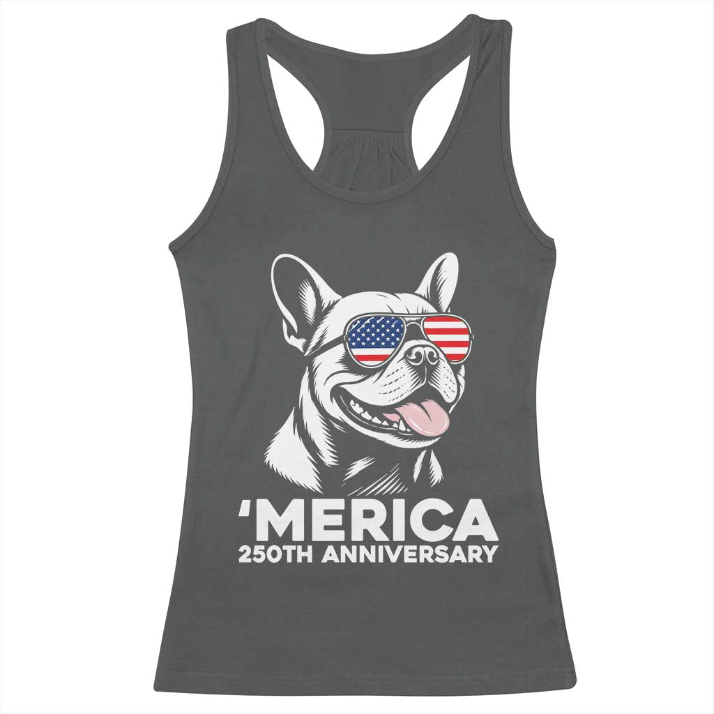 Merica French Bulldog Lover Racerback Tank Top 250th Anniversary Gift