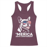 Merica French Bulldog Lover Racerback Tank Top 250th Anniversary Gift