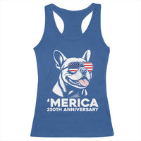 Merica French Bulldog Lover Racerback Tank Top 250th Anniversary Gift