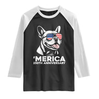 Merica French Bulldog Lover Raglan Shirt 250th Anniversary Gift