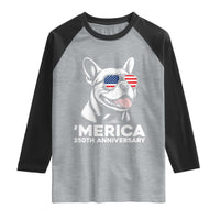 Merica French Bulldog Lover Raglan Shirt 250th Anniversary Gift