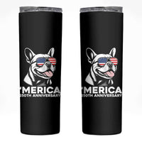 Merica French Bulldog Lover Skinny Tumbler 250th Anniversary Gift