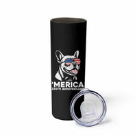 Merica French Bulldog Lover Skinny Tumbler 250th Anniversary Gift