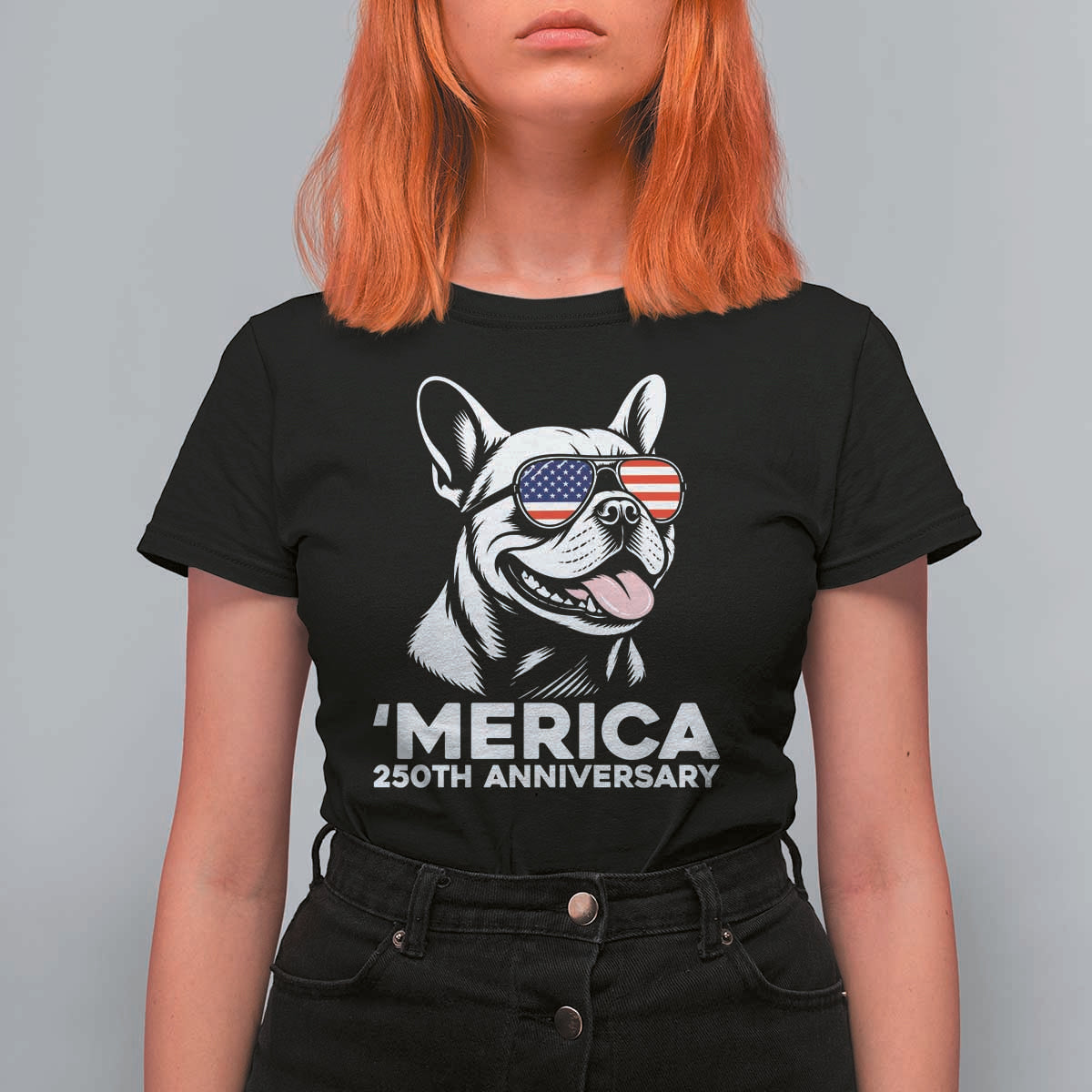 Merica French Bulldog Lover T Shirt For Women 250th Anniversary Gift