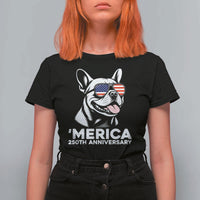 Merica French Bulldog Lover T Shirt For Women 250th Anniversary Gift