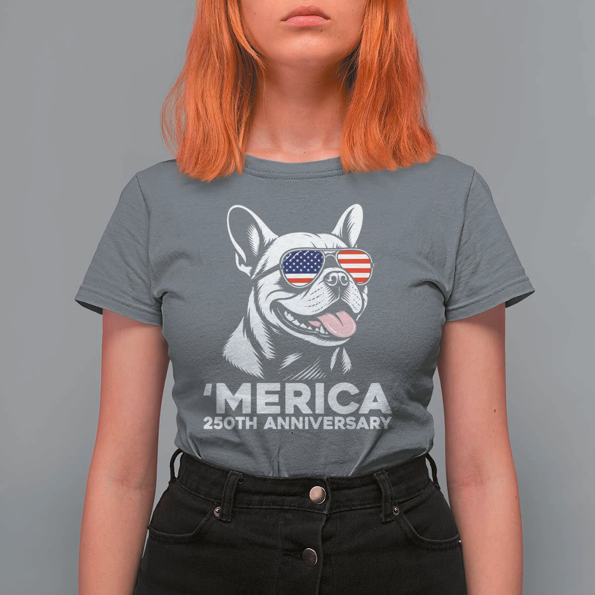 Merica French Bulldog Lover T Shirt For Women 250th Anniversary Gift