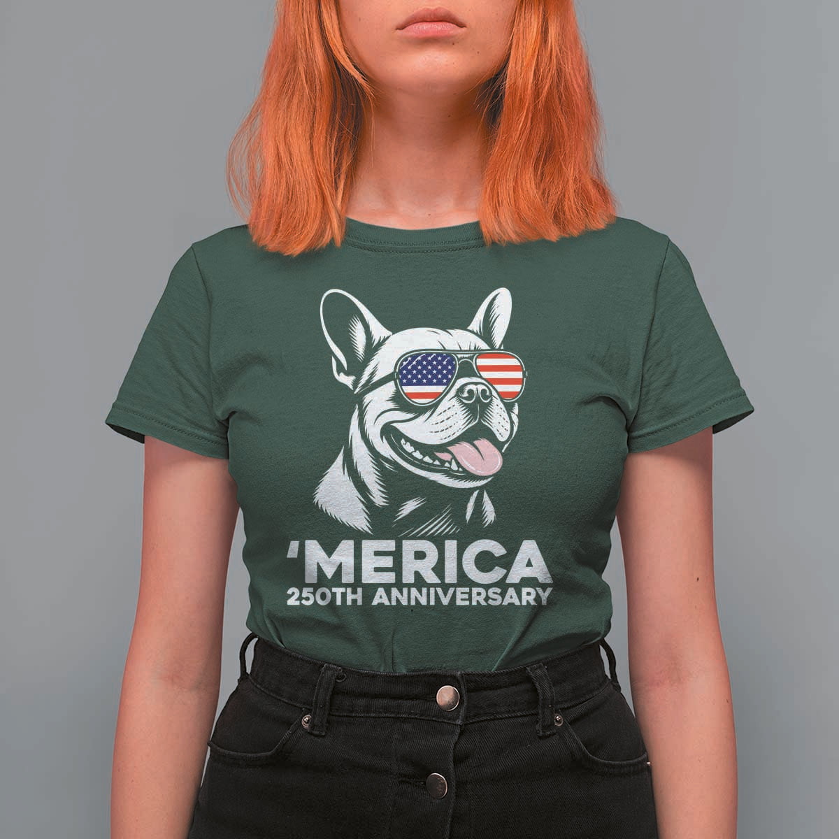 Merica French Bulldog Lover T Shirt For Women 250th Anniversary Gift