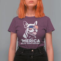 Merica French Bulldog Lover T Shirt For Women 250th Anniversary Gift